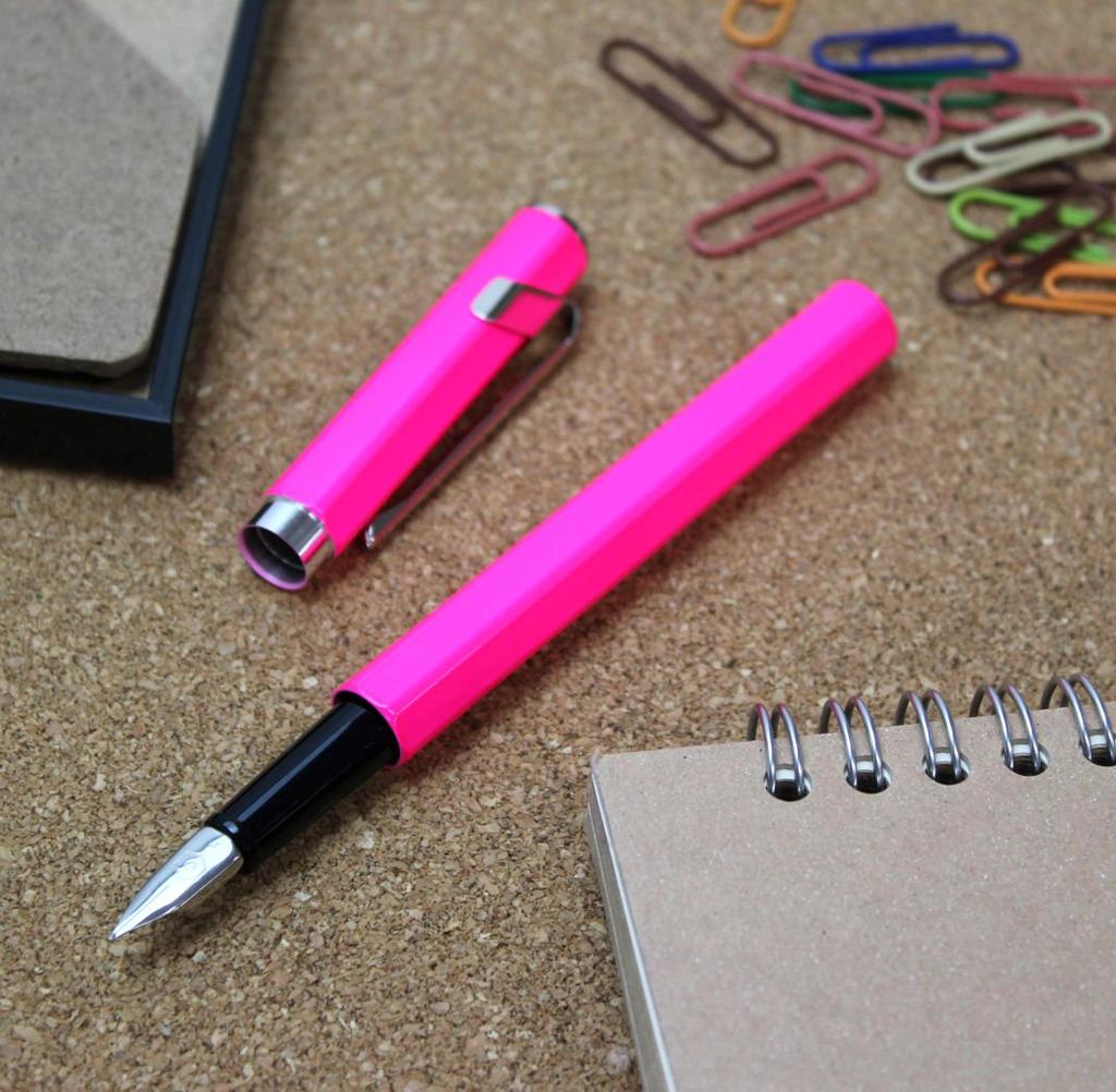Caran Fountain Pen F Fine nib 849 Fluorescent pink Official import d'Ache 0841-090 Dual-use