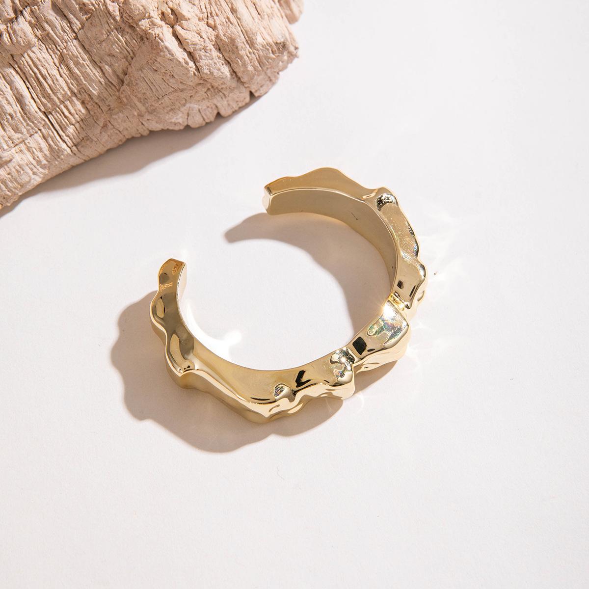 

DIEZI Hip Hop Punk Irregular Geometric CCB Polymer Bangles Bracelets Fashion Vintage Gold Silver Color Cuff Bangles Women Men High Quality