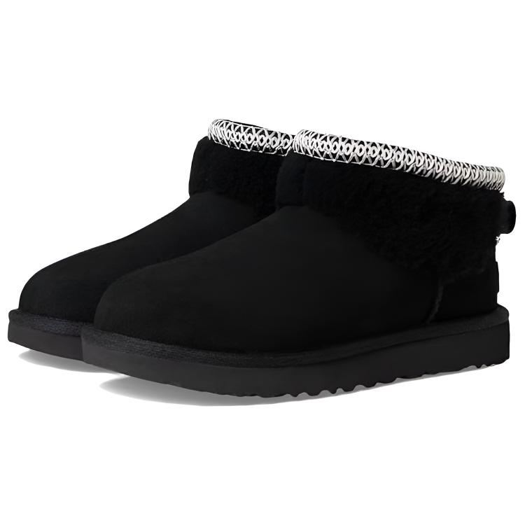Women's Boots UGG Classic Ultra Mini Maxi Curly Boot Black Women's
