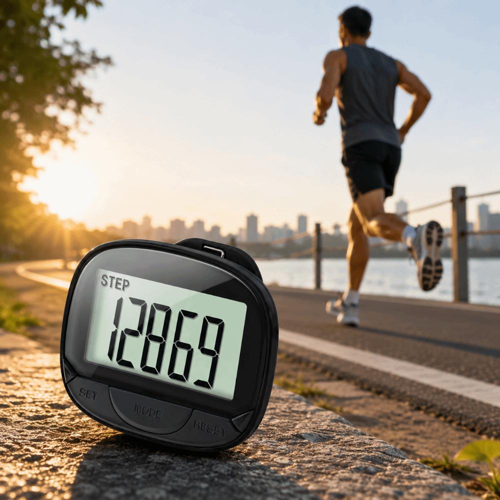 Large Screen Step Counter Multifunctional Electronic Pedometer High Quality Time Display  Walking