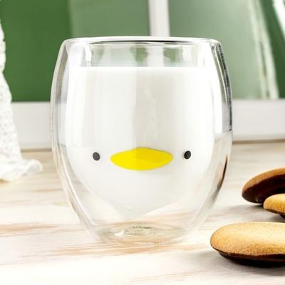 Double Walled Glass Duckling Original Chick Coffee & Tea Mug