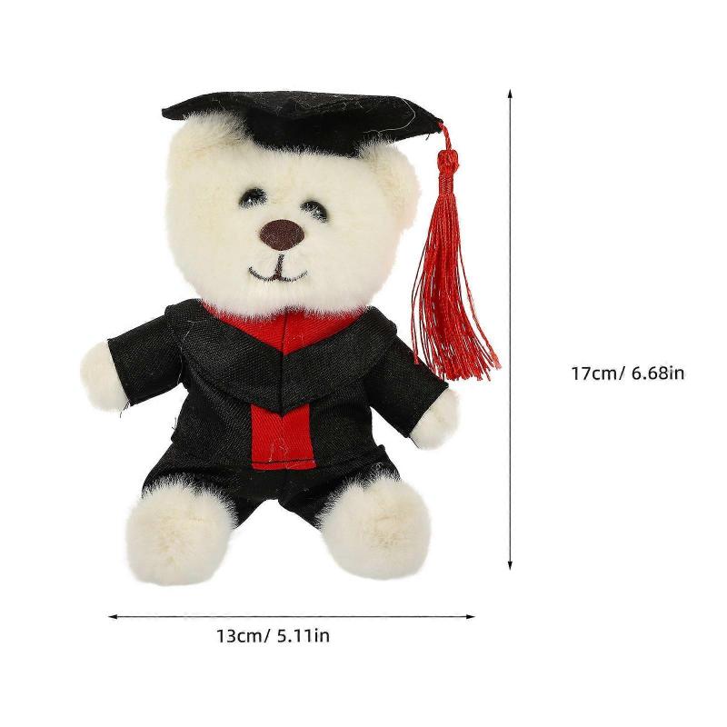 Graduation Bear Key Chain Plush Bear Key Pendant for Hanging Keys