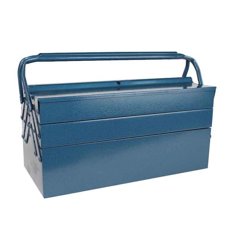 Three-Layer Portable Metal Toolbox