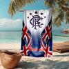 Custom Name Ultra-Soft Beach Towel with Rangers F.C Theme,Ideal for Pool - Camping, Diving - Perfect Travel Essential, Vibrant Beach Towel.