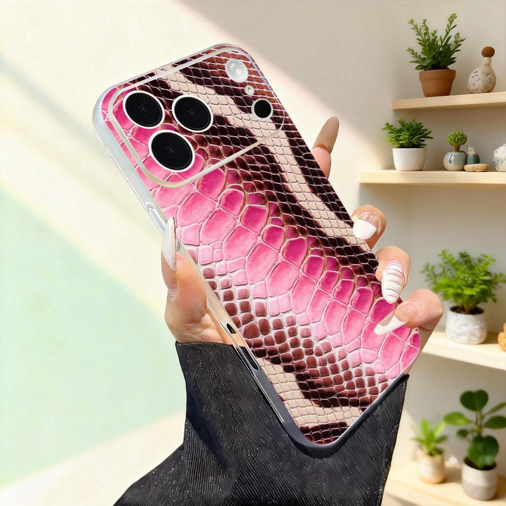 

Pattern Art Snakeskin Phone Case For iPhone 17,16,15,14,13,12,11,Pro,Max,Plus,Mini,SE4,E For Magsafe Wireless iPhone17promax