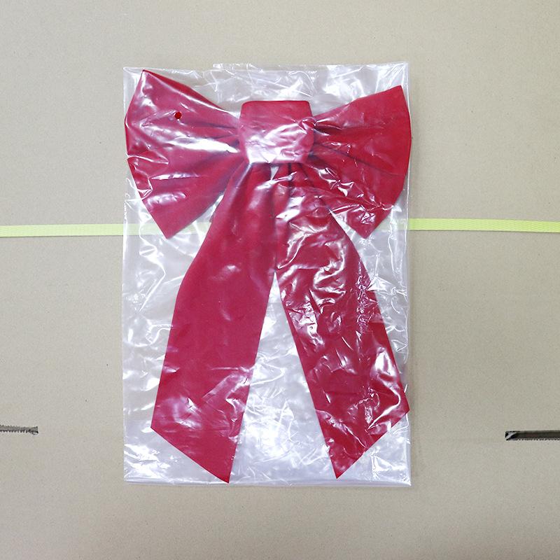 5pcs Red Velvet Christmas Bow Christmas Tree Decoration Pendant Wall Doors Windows Bow 2026New Year Home Ornament 23x27cm