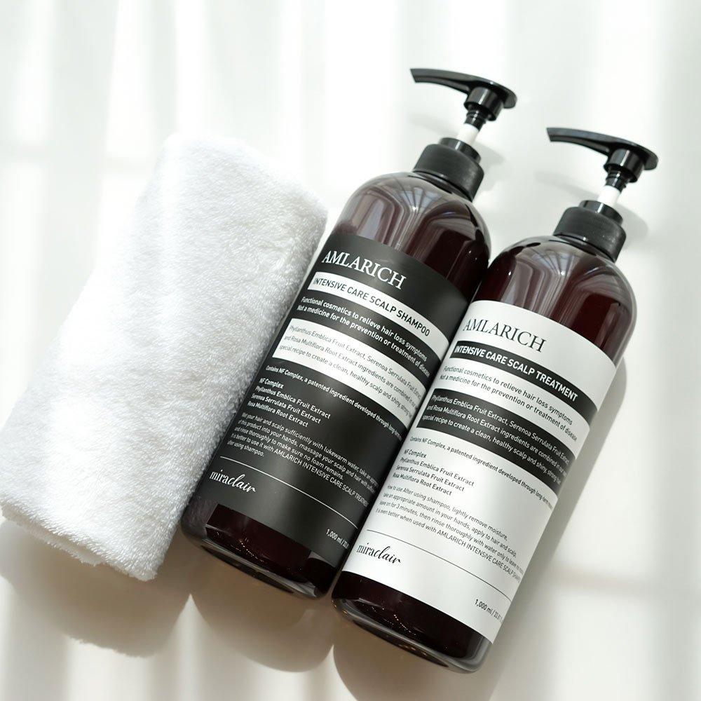Shampoo for hair loss relief from oily scalp, intensive scalp care, large capacity Amlarich, men's and women's scalp care, 1000ml