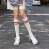 1 Paire Chaussettes Coton Style Collège à Rayures JK Fille Chaussettes Montantes Bas de Baseball Chaussettes Mollet Style Sport Étudiant Japonais Coréen