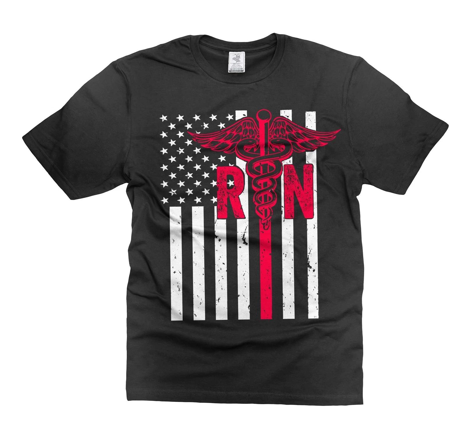 Registered Nurse Flag Shirt RN Flag Nurse Patriotic Tee Great Gift for Nurses 3XL