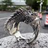 Fashionable, retro and niche black dragon men's and women's rings, food rings, powerful and individual accessories