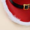 Christmas Red Denim Frayed Edge Santa Hat for Holiday Performances