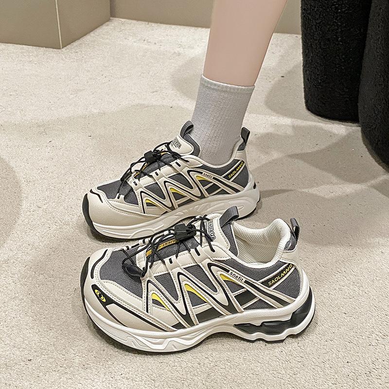 Thick-soled breathable dad shoes women's new retro versatile non-slip and wear-resistant hiking and mountaineering casual sports shoes