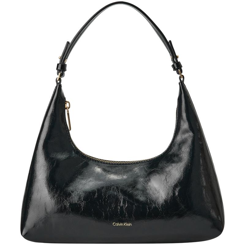 

Calvin Klein Oil Wax Series Commuter CK Handheld Hobo Shoulder Bag Medium Women shoulder bag Space-Black 4F3737G-UB1 Basic Set (Bag)