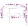 LED Coffee Table In Grey Sonoma 50 X 50 X 40 Cm