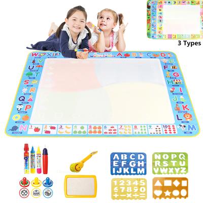 Tapete Mágico para Desenho com Água 100x80CM com Canetas Mágicas Reutilizáveis Quadro para Rabiscar Montessori Brinquedos Educativos Presentes para Crianças 39X31in