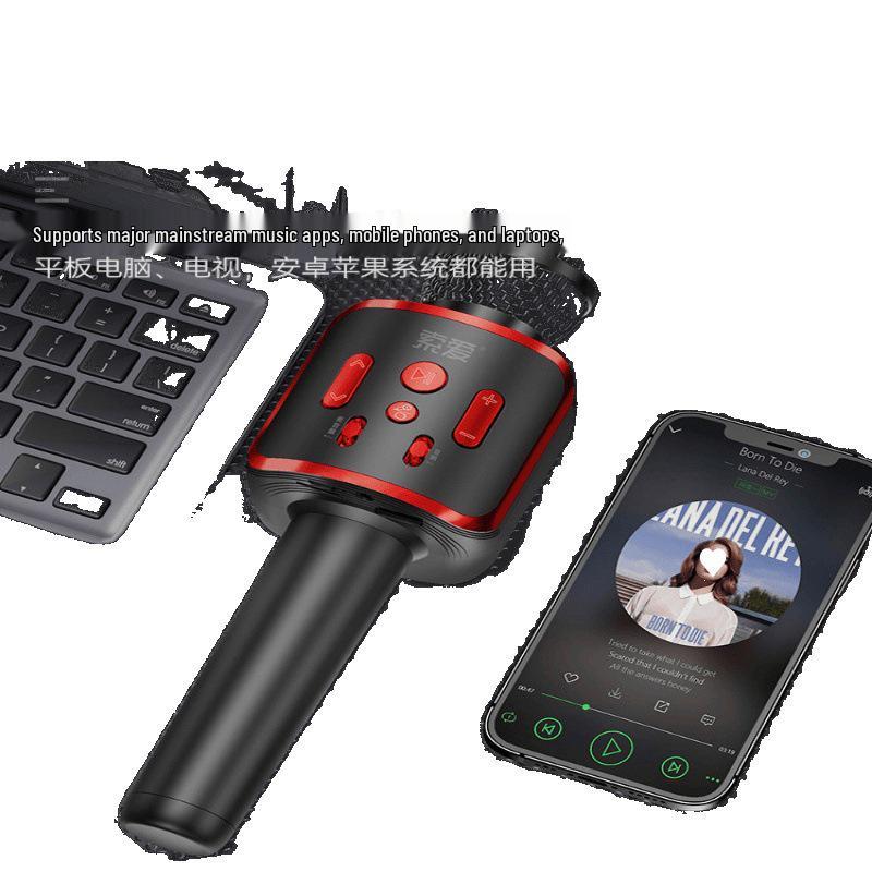 Wireless Bluetooth Microphone & Speaker for Mobile - Sing K Songs At Home for Kids & Adults