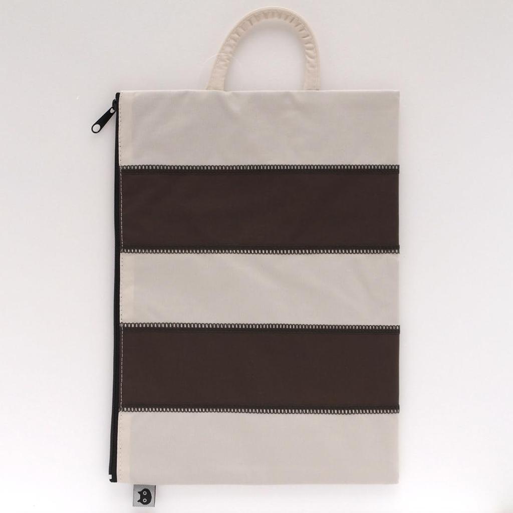 Atsuko Matano Border Cat Pouch (Brown) 089001-0006-01