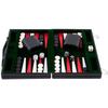 Backgammon de Voyage - ENGELHART - Modèle 11" - Valise en Simili Cuir - Feutres - Vert/Rouge/Blanc