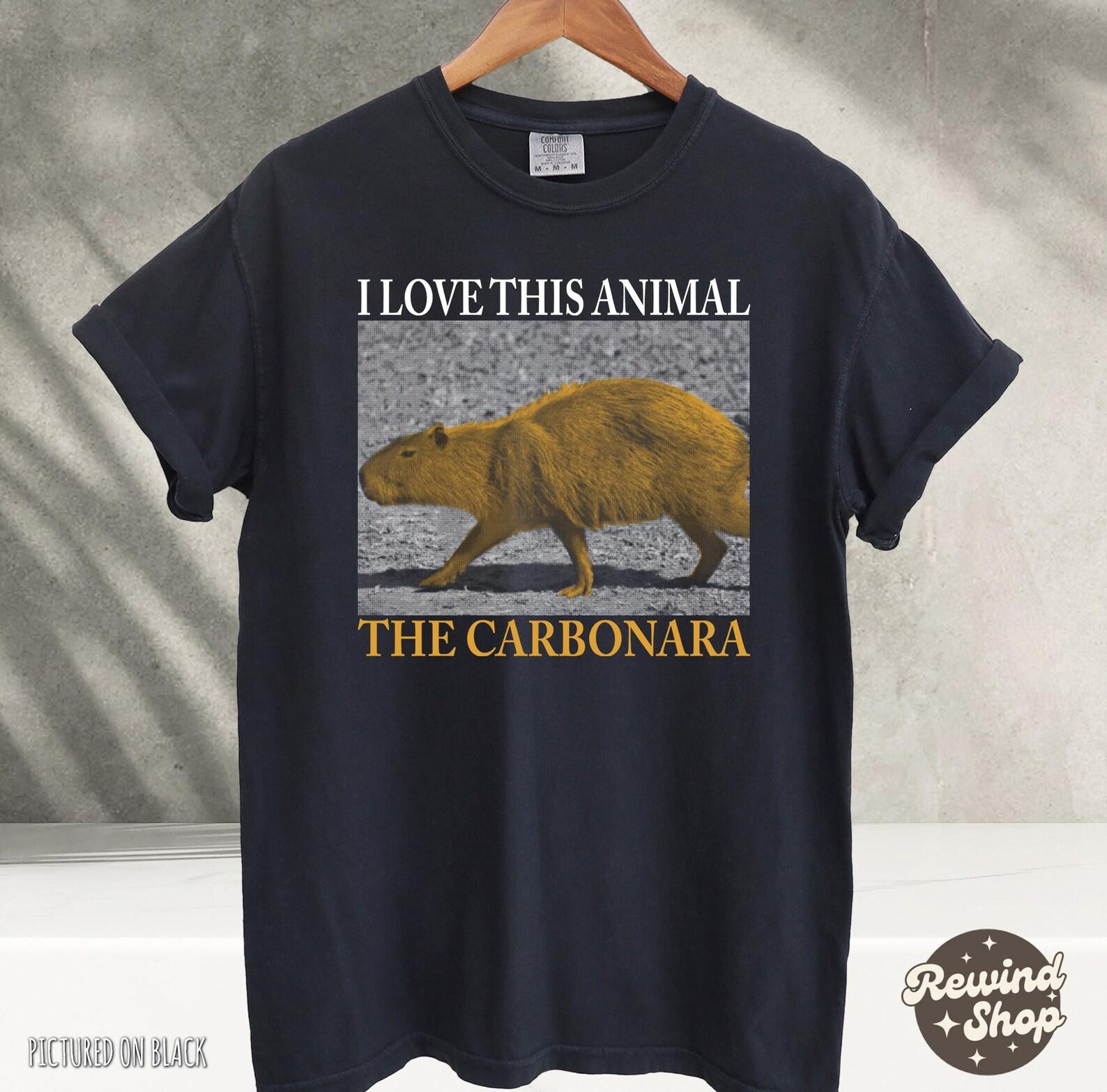 The Carbonara Capybara Tshirt, Funny Meme Shirt, Oddly Specific T Shirt, Funny Tshirts, Comfort Colors Shirt XL