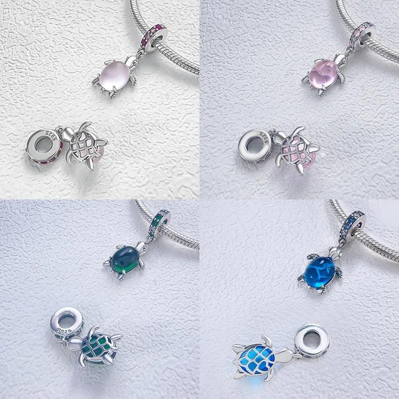 Charms Coppersea Turtle Series Charm Colorful Beads Fit Original Bracelet Diy Fine Jewelry Making Gifts For Women