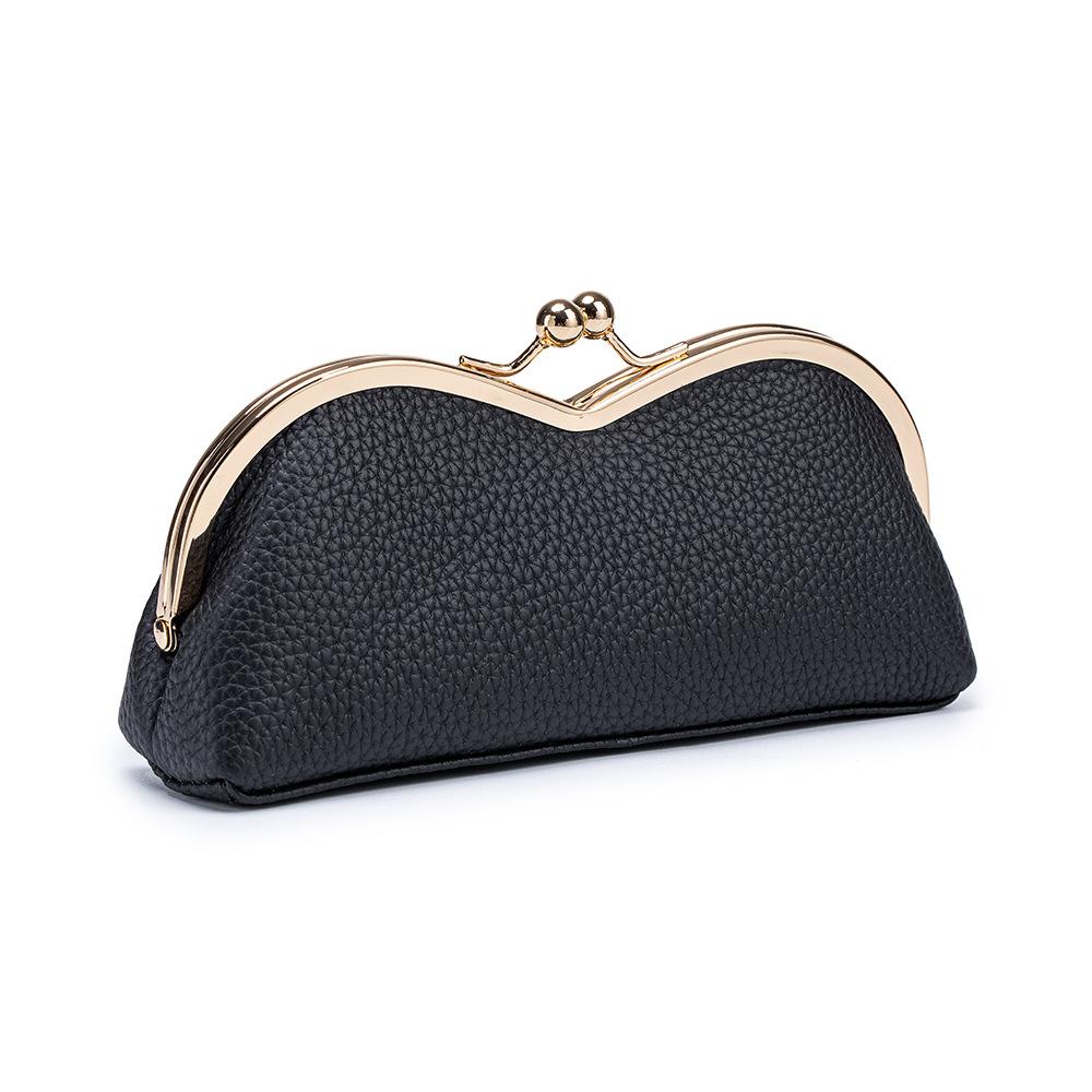 Originální kožené pouzdro na brýle pro ženy, pouzdro na mince, jednoduchá taška na sluneční brýle, přenosné pouzdro na organizér kosmetiky a tužky na obočí