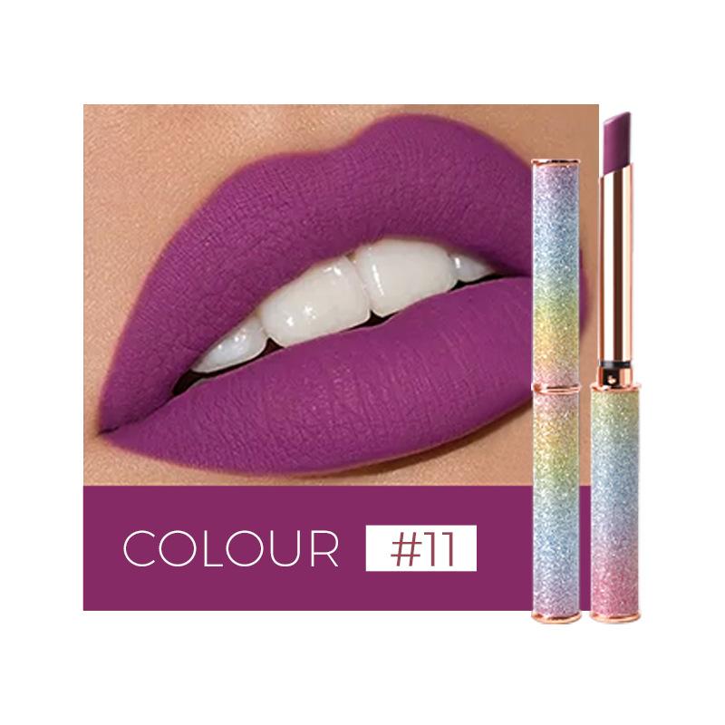 VIBELY Starlight Sparkle Matte Lipstick Dip-in-Cup, No-Fall Crushed Diamond Lipstick