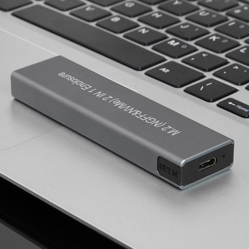 USB Type C for M.2 SSD Ternal Nclosure Box for M.2 NVME PCIE NGFF  M-Key for M/B for Key Hard Drive Disk Mobile F