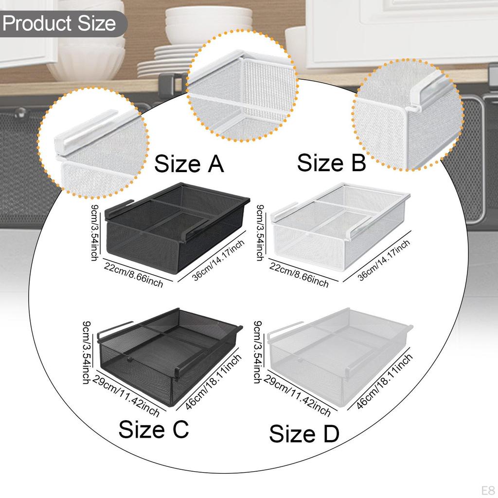 Hanging Basket for Pulling Out, Storage Solution Underwear, Wire Container Under The Shelf