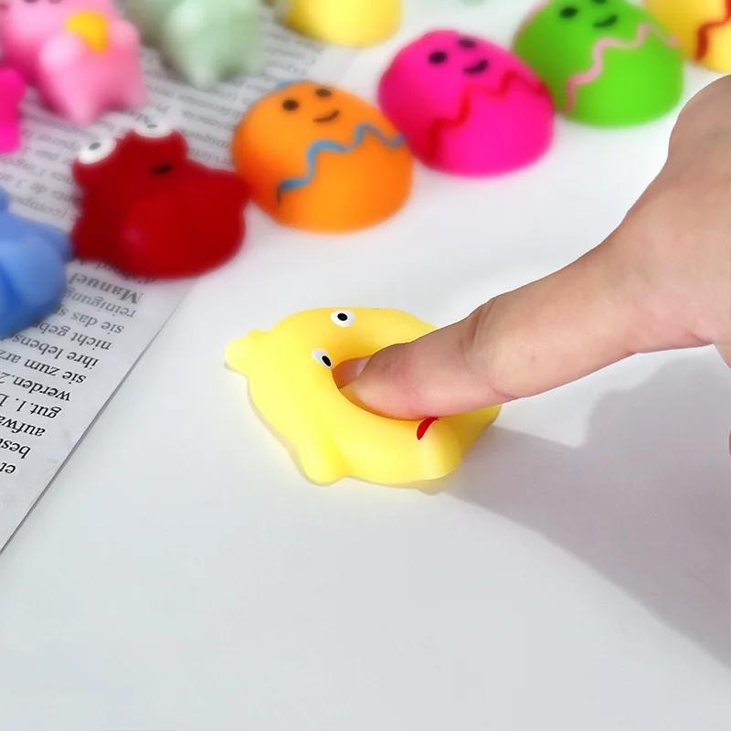 1/10/30/50/100PCS Easter Squishy Dinosaur Eggman Cute Chicken Carrot Head,Silly Dog Dumpling Stress Relief Toy Squishy