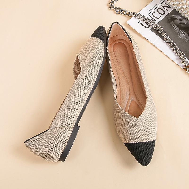 

Knitted breathable fashion color matching versatile women s shoes comfortable versatile fashion 40