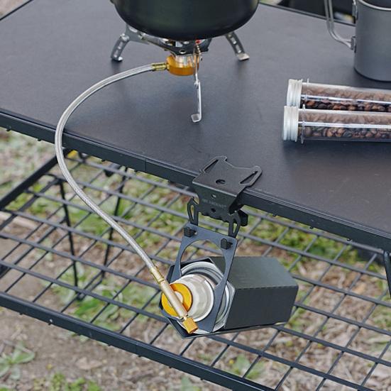 Gas Tank Hook for Camping Tables Heavy Duty Hook with Desk Clamp Stove Tank Hanger Hook for BBQ Camping Picnic