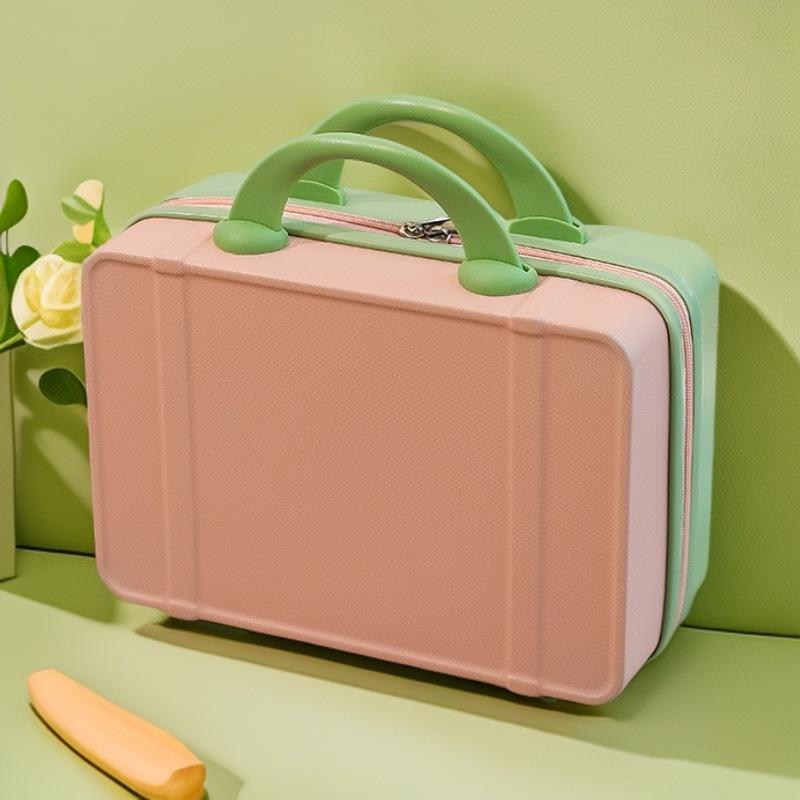 14" Portable Makeup Case: Hangable, Cute ABS Design, Large Capacity, Travel-Friendly Handbag