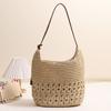 IELGY Hollow Straw Bag Tassel Woven Seaside Vacation Beach Bag Leisure