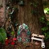 Wooden Fairy Gnome Door Figurines Handmade Craft Windows Door Miniature Micro Landscape Elf Door Art Statues Garden Decorations