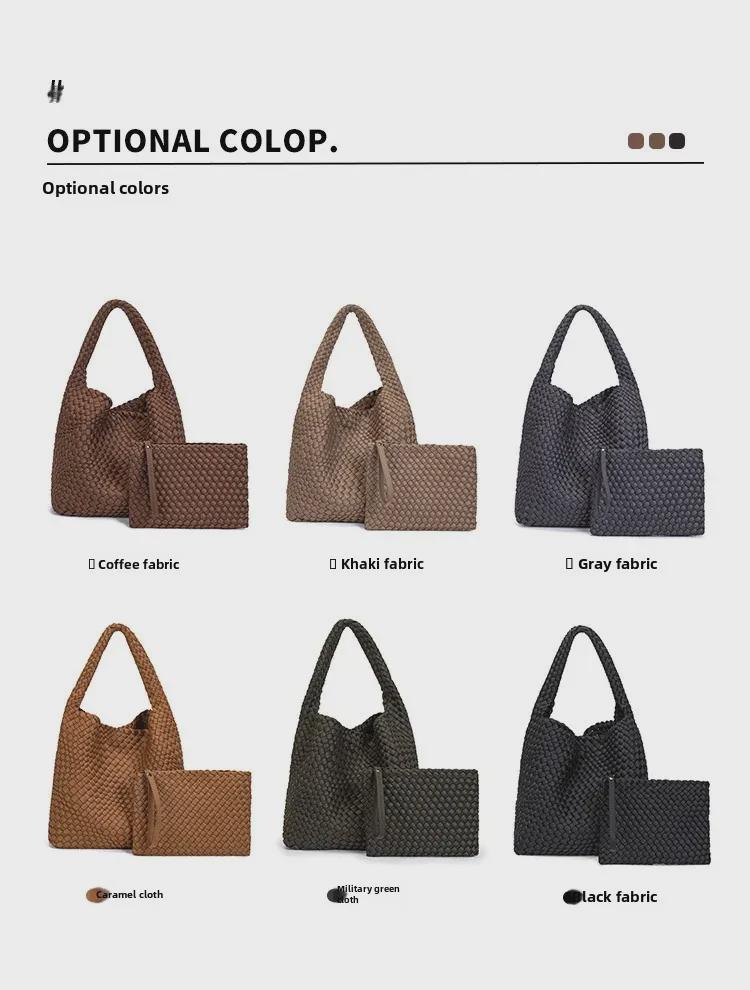 Korean Style Hand-Woven Bags: Fashionable, Casual, Large-Capacity Shoulder and Underarm Bags for Women.