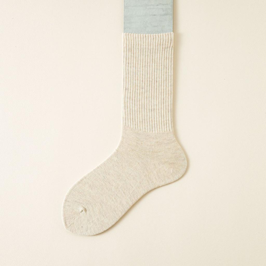 Female Autumn and Winter New Retro All-match Pure Color Cotton Tube Stack Socks