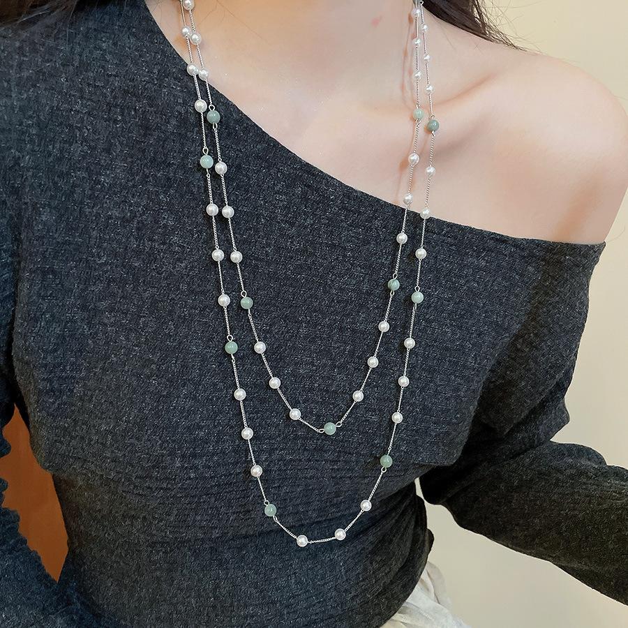 Exquisite Pearl Double-Layered Clavicle Necklace: French Elegance & Light Luxury Design