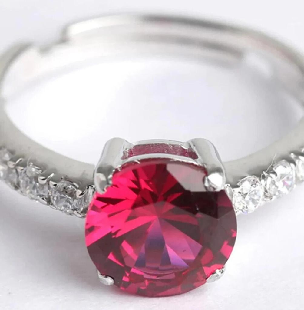 Certified Natural Red Garnet Gemstone Ring 925 Sterling Silver Handmade Engagement Valentine Gift Ring For Her