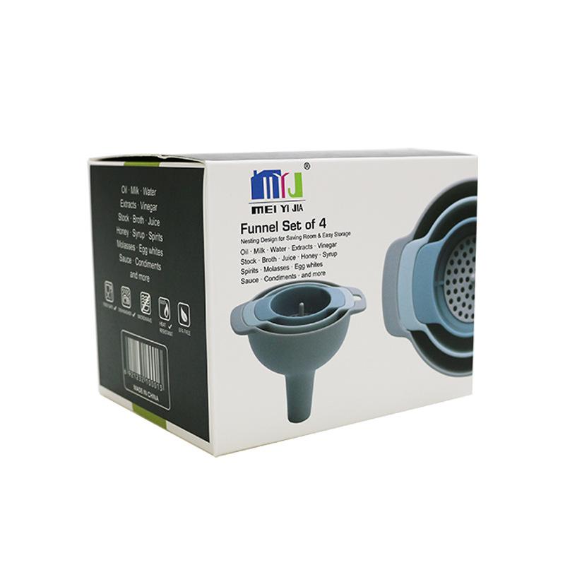 Multifunctional Plastic Funnel 4-in-1 Set Household Oil Can Filter and Pack Liquid Kitchen Oil Pouring Tool