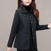 Damska pikowana kurtka bawełniana z diamentowym pikowaniem, koreańska moda, rozmiar plus, na jesień/zimę, płaszcz dla mamy w średnim wieku, 2025