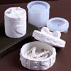 3D Heart Bow Shape Candle Jar Silicone Mold DIY with Lid Flowerpot Plaster Resin Storage Box Craft Molds Home Christmas Decor
