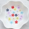 50Pcs 7mm Resin 3D Colorful Mini Shiny Diamond Flower Gems Flatback Figurines Scrapbook Wedding Applique Nail Art Decor Crafts