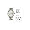 Nibosi Men's Classic Analog Watch Stainless Steel Waterproof Casual Date Display Metal Band White