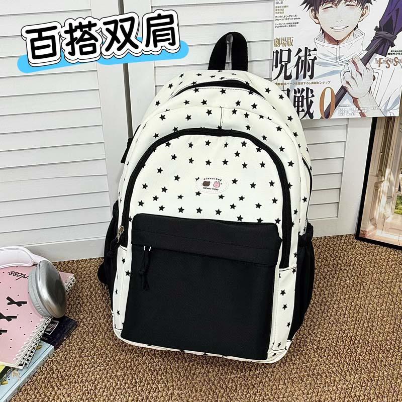 Schoolbag new high-value Japanese ins Harajuku fresh and sweet star backpack junior high school students lightweight backpack