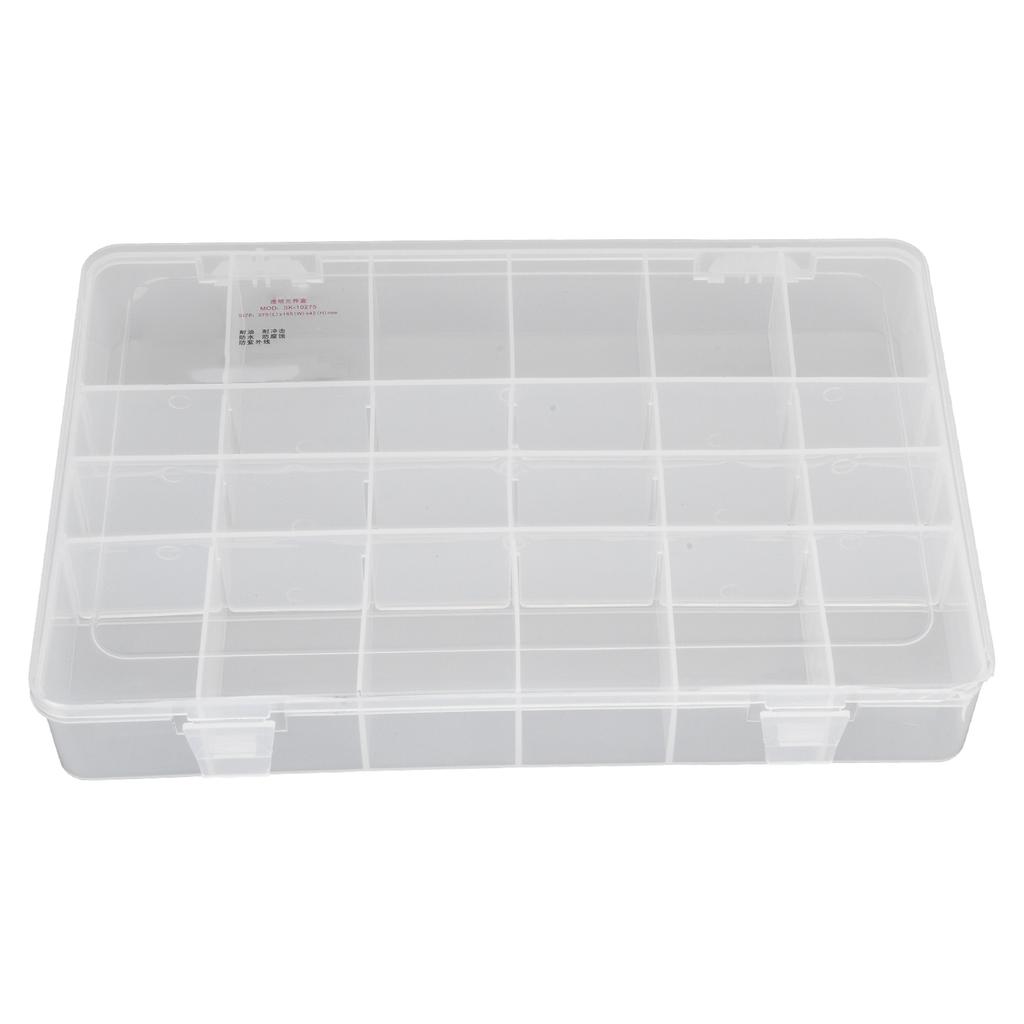 PP Grid Box Transparent Separate Storage Organizer Removable Electronic Component Containers