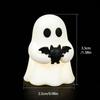 Glow in Dark Halloween Mini Ghost Statue 1PC Luminous Resin Ornament Portable Table Decor for Halloween Party Home Gift
