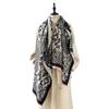Autumn And Winter Imitation Cashmere Scarf Thickened And Lengthened Flower Scarf Retro Ethnic Style Shawl Dual-Purpose Outer Cover