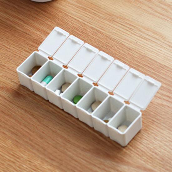 Pouzdro na pilulky Velkokapacitní přenosný PP týdenní úložný box na pilulky na vitamín