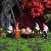 4pcs/Set Mini Funny Cute Gnome Party Resin Dwarfs Statue DIY Bonsai Decoration for Home Office Desk Sculpture