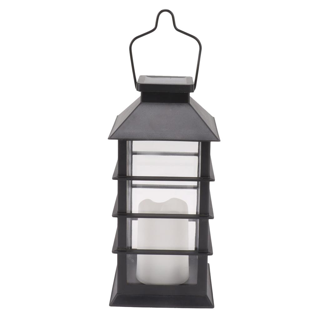 2Pcs Solar Hanging Lantern Candle Design LED Solar Outdoor Light Decor for Pathway Yard Lawn